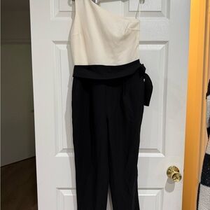 Banana Republic Black and White Cream Jumpsuit NWOT